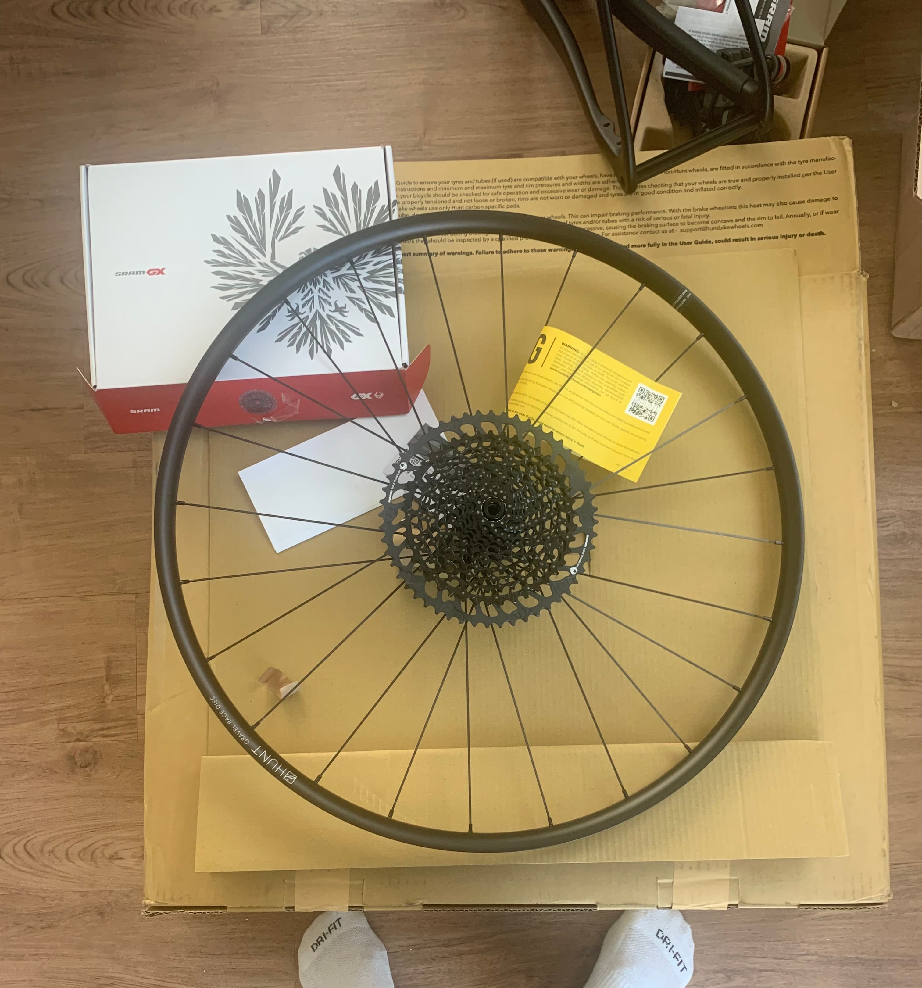 Hunt Gravel Race rear wheel fresh out of the box